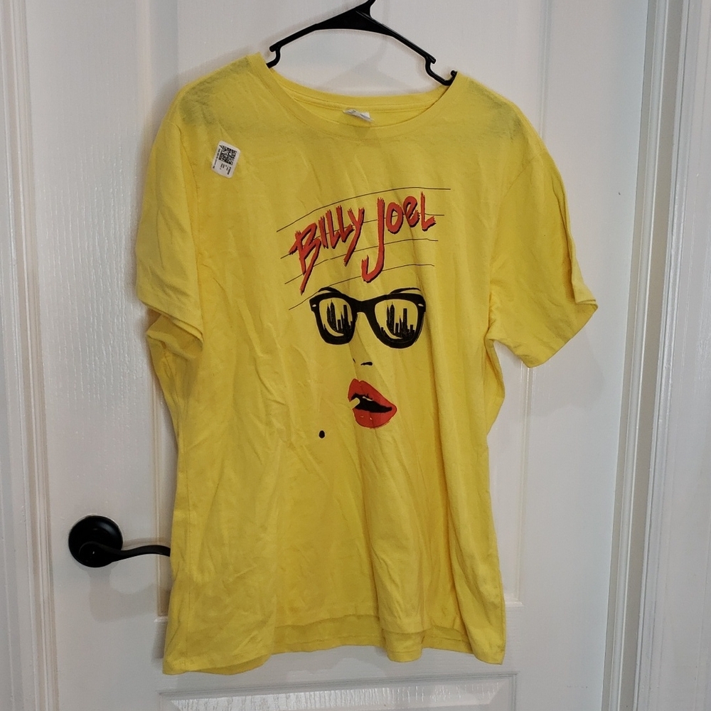 Billy Joel Music Artist Yellow T-Shirt New Size XL